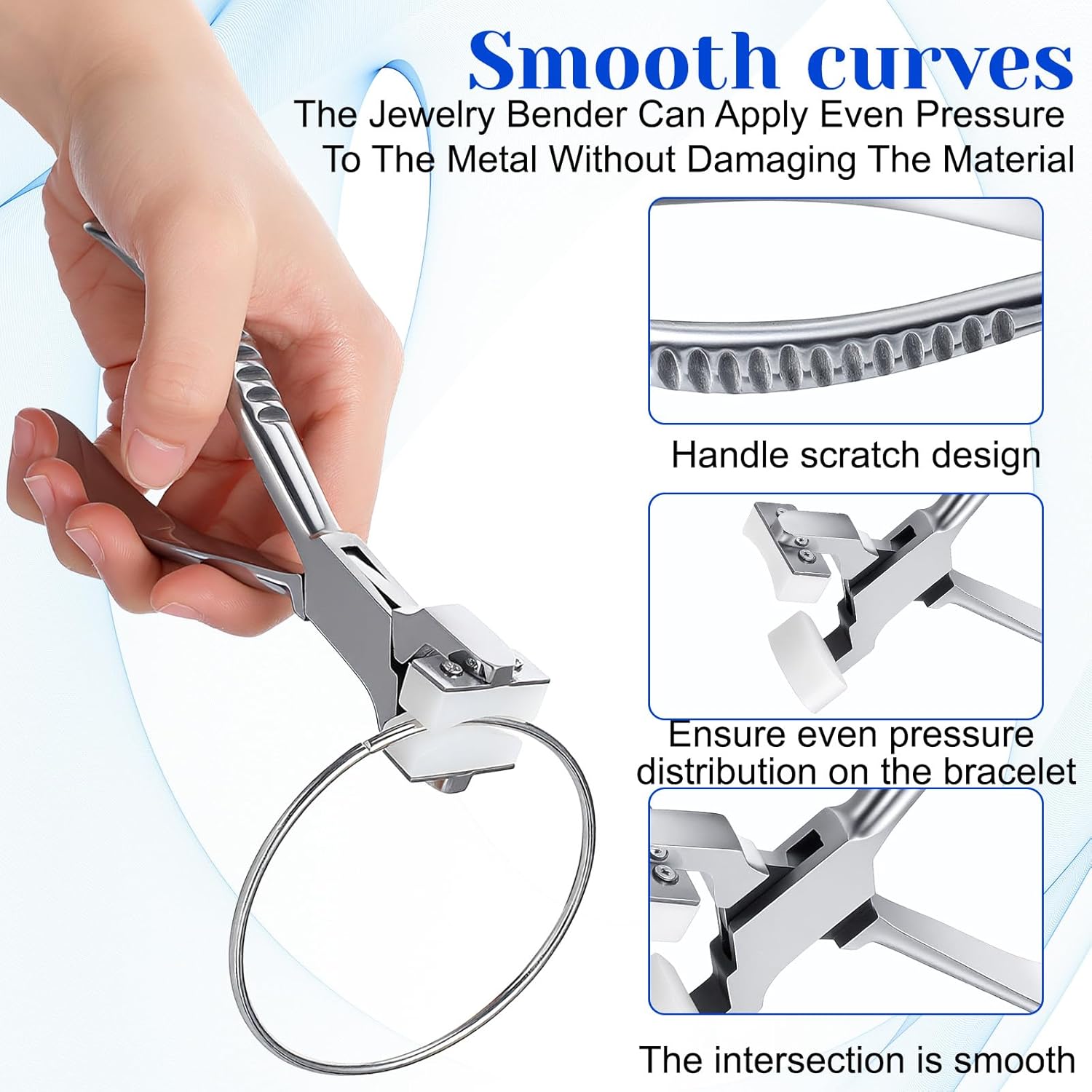 Caeuiciw 2Pcs Metal Bracelet Bending Tool Durable Jewelry Making Supplies for Crafting and Shaping Convenient and Fast Bracelet Helper for Smooth Curves and Creative Designs