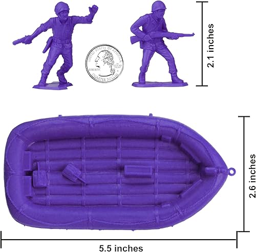 Miniatura 2 de BMC Marx Plastic Army Men US Soldiers - 31 figuras moradas de la Segunda Guerra Mundial - Fabricado en Estados Unidos