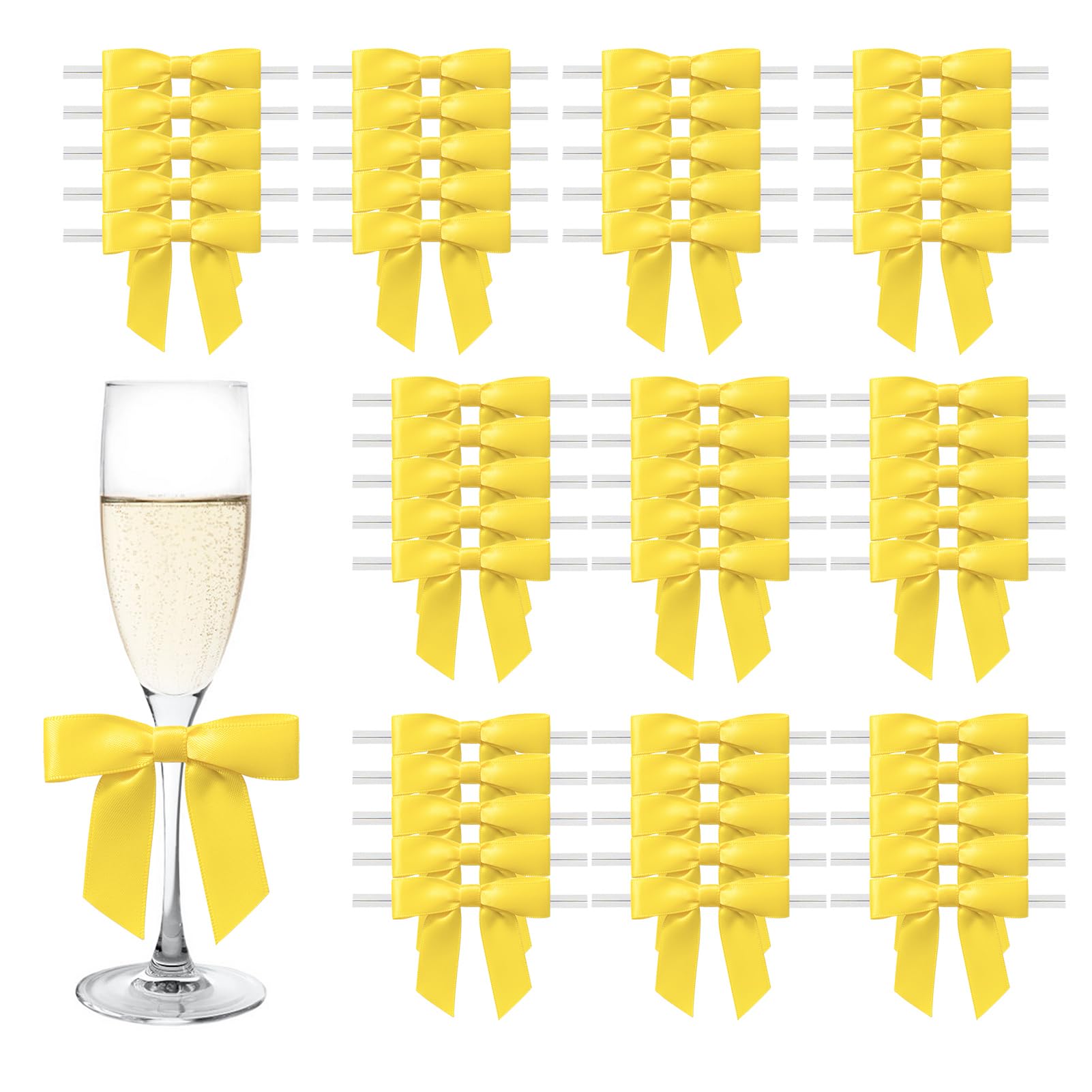 MORSUNBELA 50 Stück Geschenkschleifen Weihnachten Geschenk Schleifen Kleine Schleifen Geschenk Deko für Hochzeiten und Geschenkverpackungen