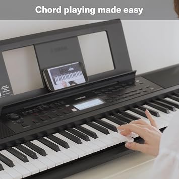 Yamaha PSR-EW320 Portable Keyboard for Beginners, 650 Authentic Instrument Voices and 76 Touch-Sensitive Keys with 48-Note Polyphony, Includes 2 Online Lessons with Yamaha Music School Teacher