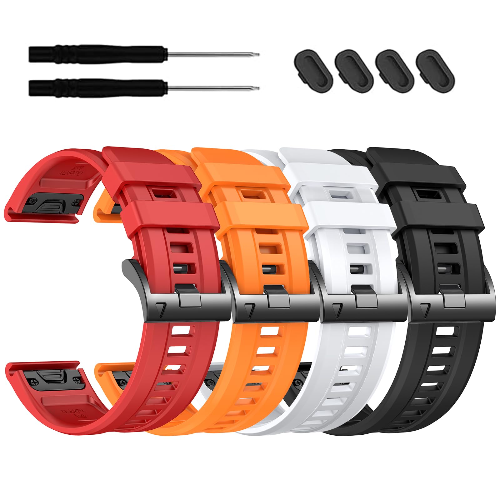 EZMVZKU 22mm Quickfit Silicone Band Compatible with Garmin Fenix 8/8Pro 47mm/Fenix 7/7 Pro/6/6 Pro/5 Plus,Watchband for Forerunner 970 965 955/
