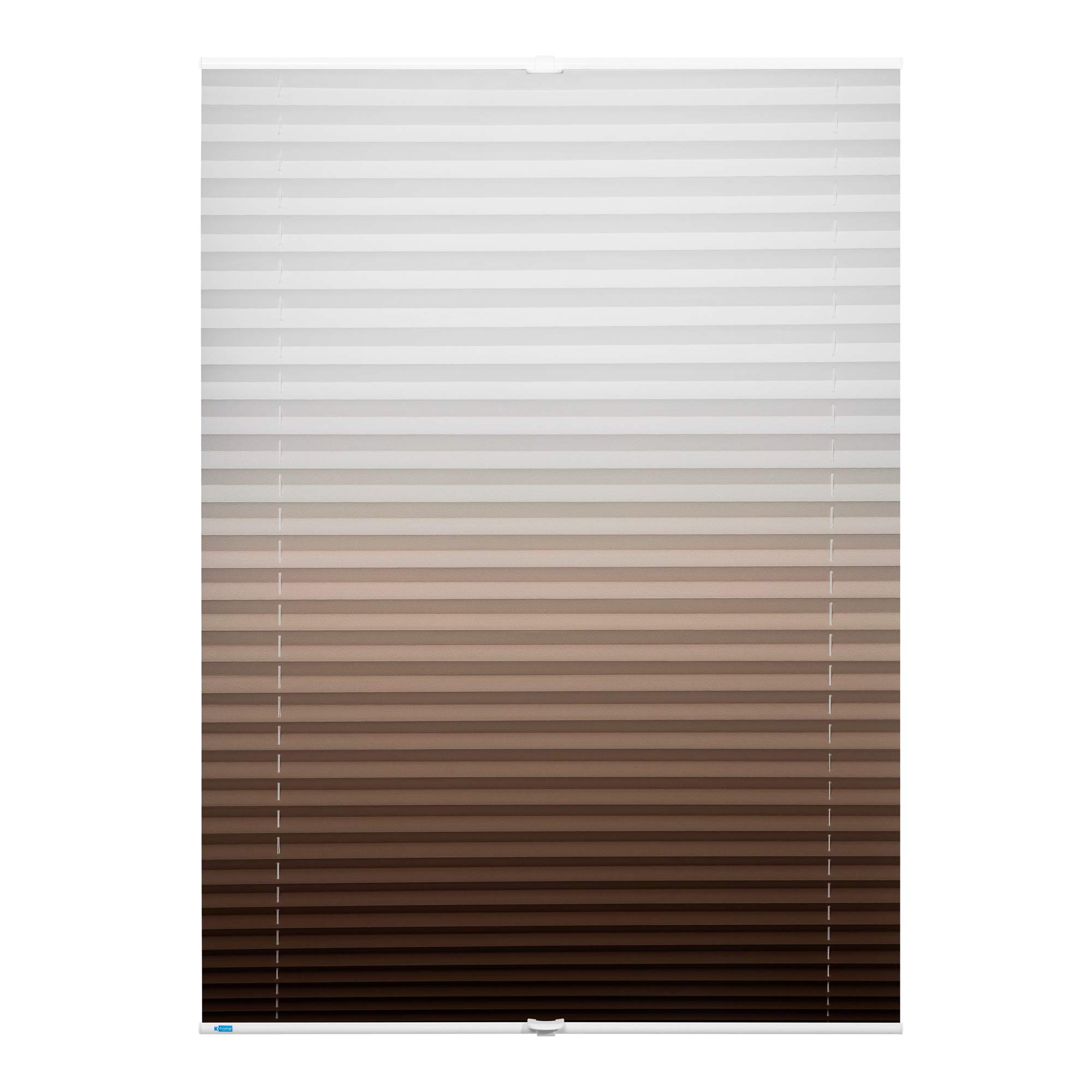 Khome K-home Klemmfix-Plissee Farbverlauf Braun 65cm x 130cm (B x L) – Bild 4