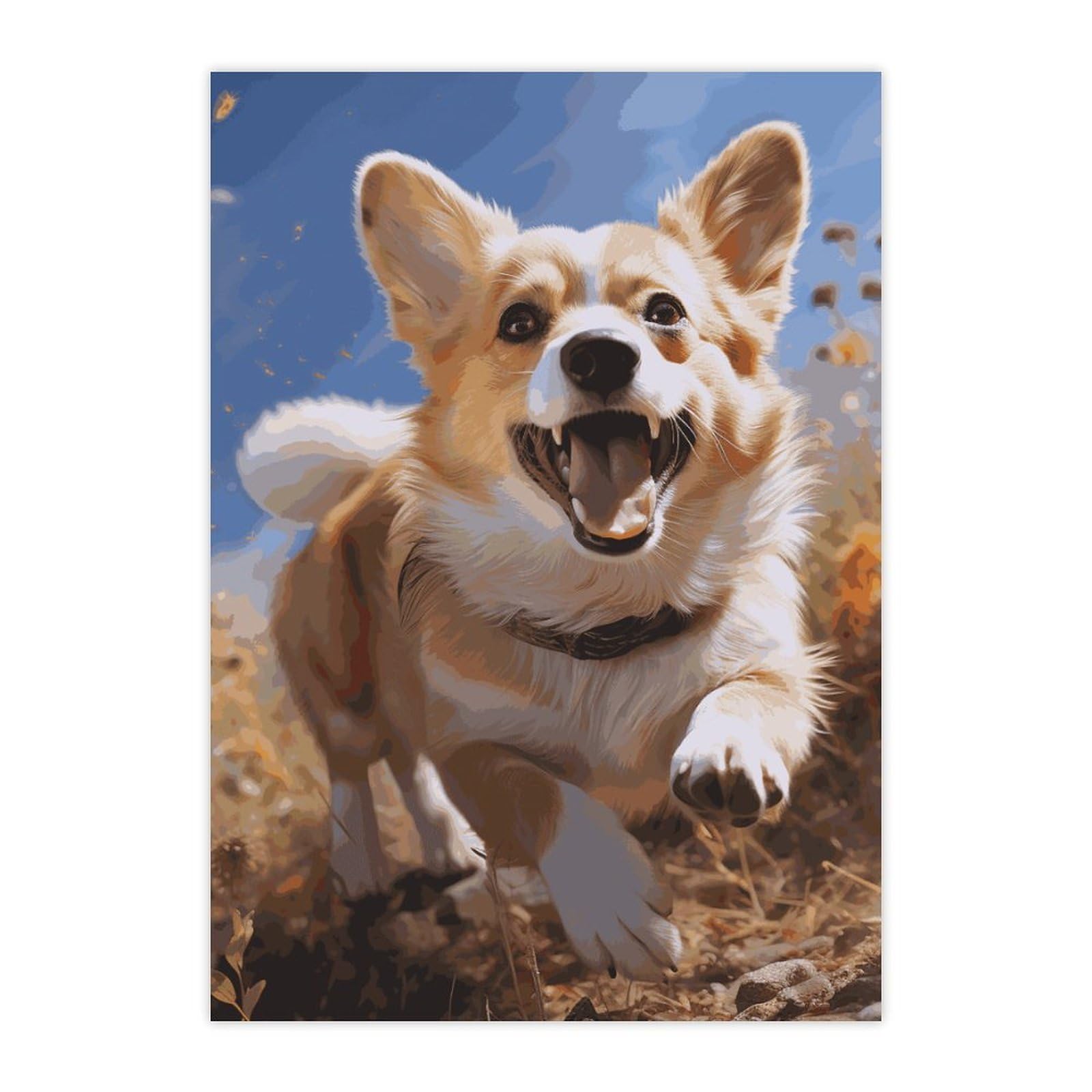 Autocollants Corgi imperméables anti-rayures pour bouteilles d'eau et ordinateurs