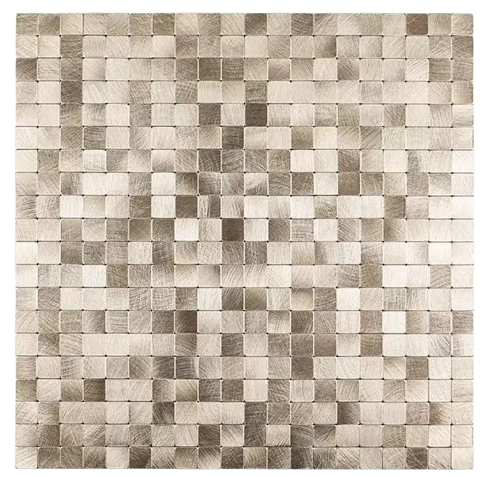 Metal splashback Self-Adhesive Metal Mosaic Tile Kitchen Backsplash Bathroom Shower Background Decorative Wall Aluminum Composite Panel Tiles(White)
