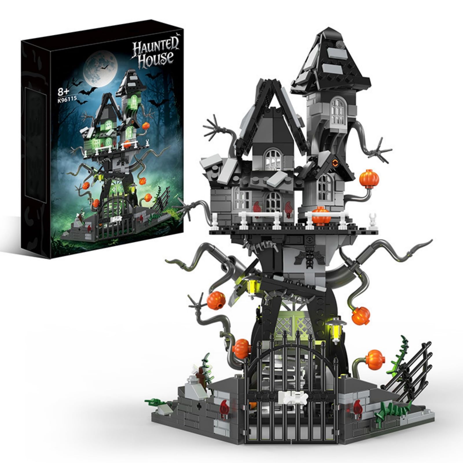 Halloween Gothic Haunted House Building Bricks Set for Adults 598PCS