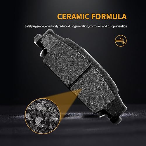 Miniatura 4 de ACB ZONE Juego de pastillas de freno trasero disco de cerámica con hardware DS922 Reemplazo para Cadillac Cts 2003 2004 2005 2006 2007 2005-2007