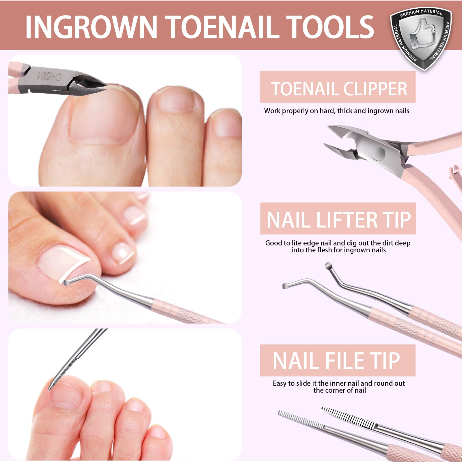 In Growing File Snapklik.com : Ingrown Toenail Tool, Pedicure Tools For Feet, Surgical ...