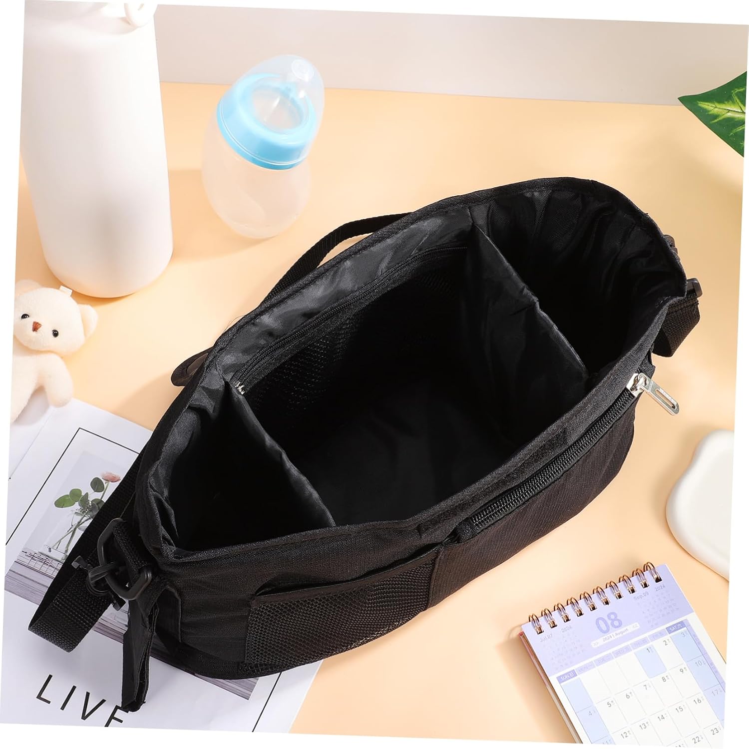 Cart Organizer Stroller Bag Multi-function Cup Holder Car Diaper Caddy Easy Access