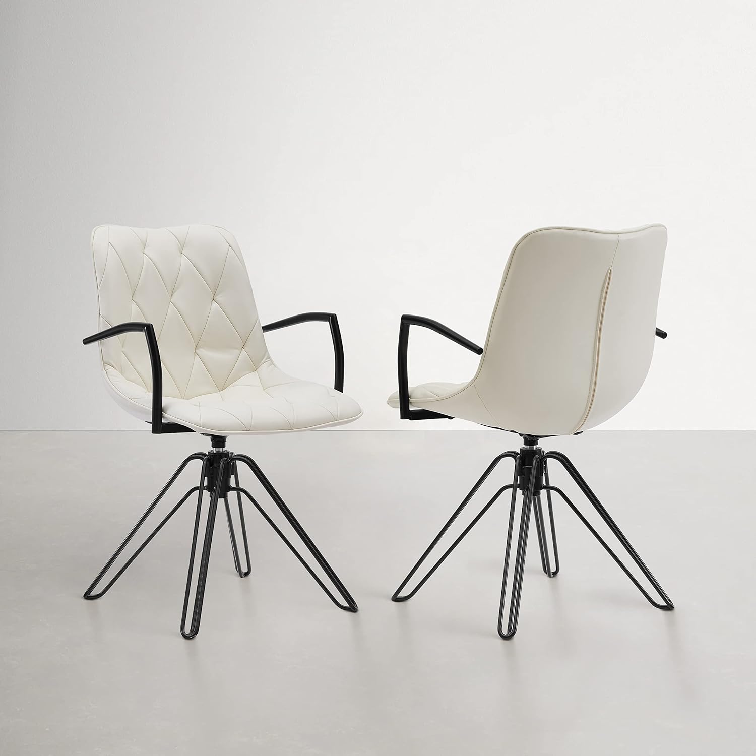 Buy Zouron 360° Swivel Mid Century Modern Office Chair No Wheel