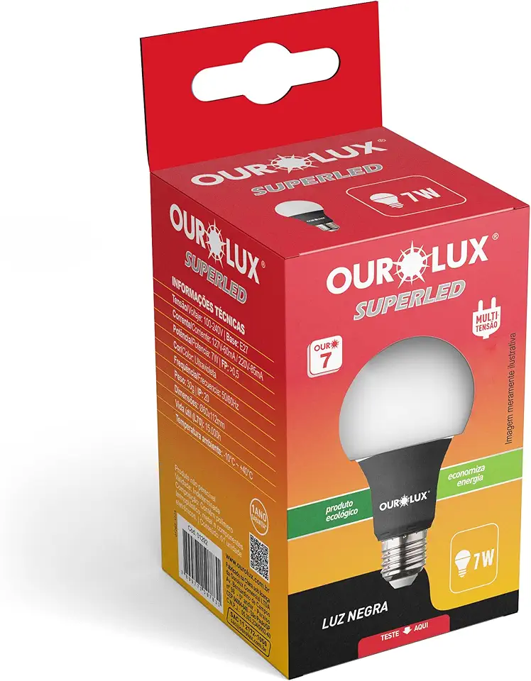 Lâmpada Luz Negra LED 7W BIVOLT