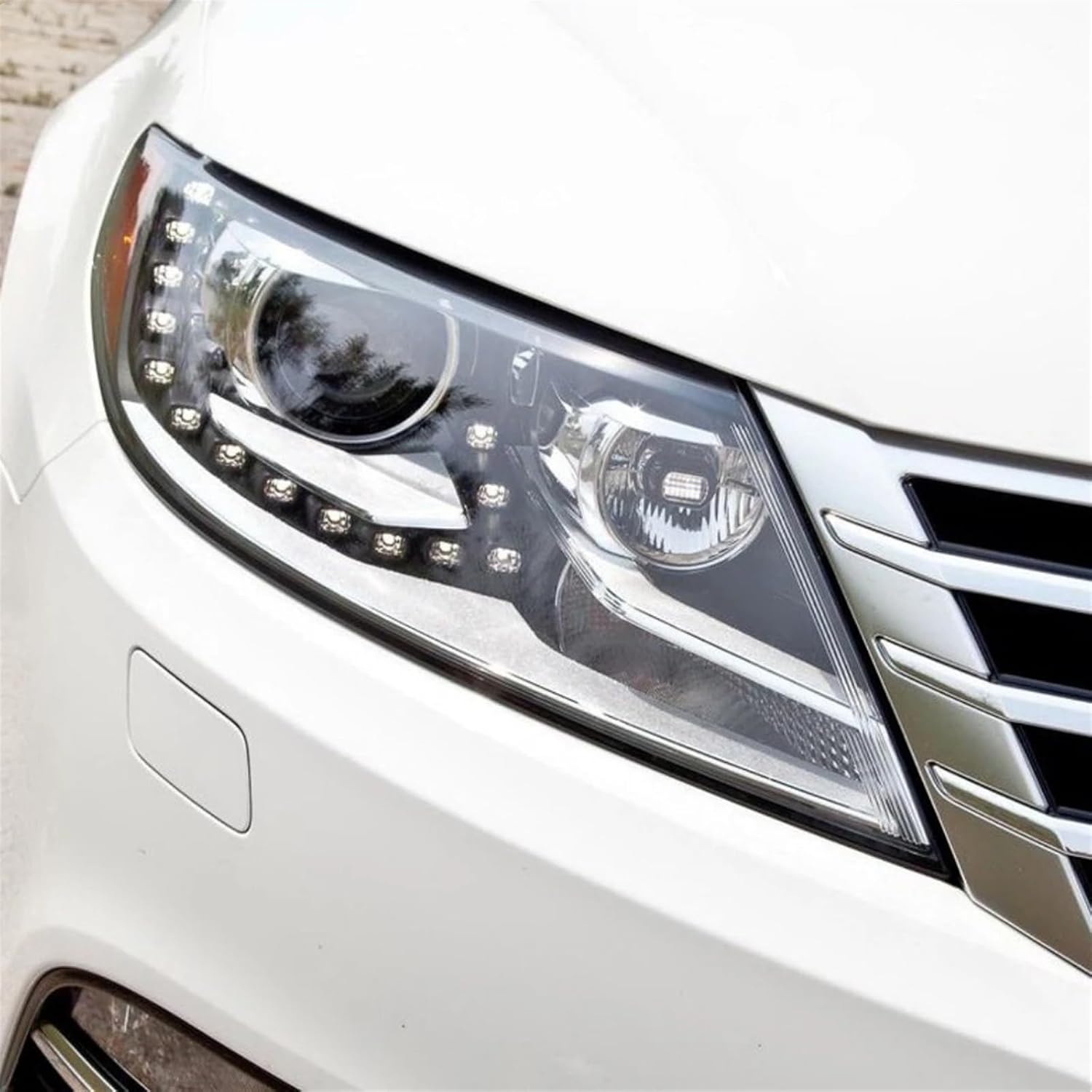 Car Headlight Lens Cover, Compatible for VW CC 2013 2014 2015 2016 2017 2018, 1 Pair Front Lens Cover Fitting(1 Pair)