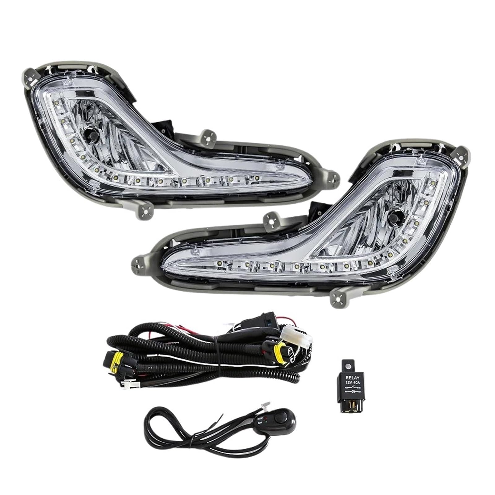 Para Hyundai Para Accent 2012, 2013, 2014, 2015, 2016 Y 2017, Luces Diurnas LED DRL, Faros Antiniebla Y Luces Diurnas.