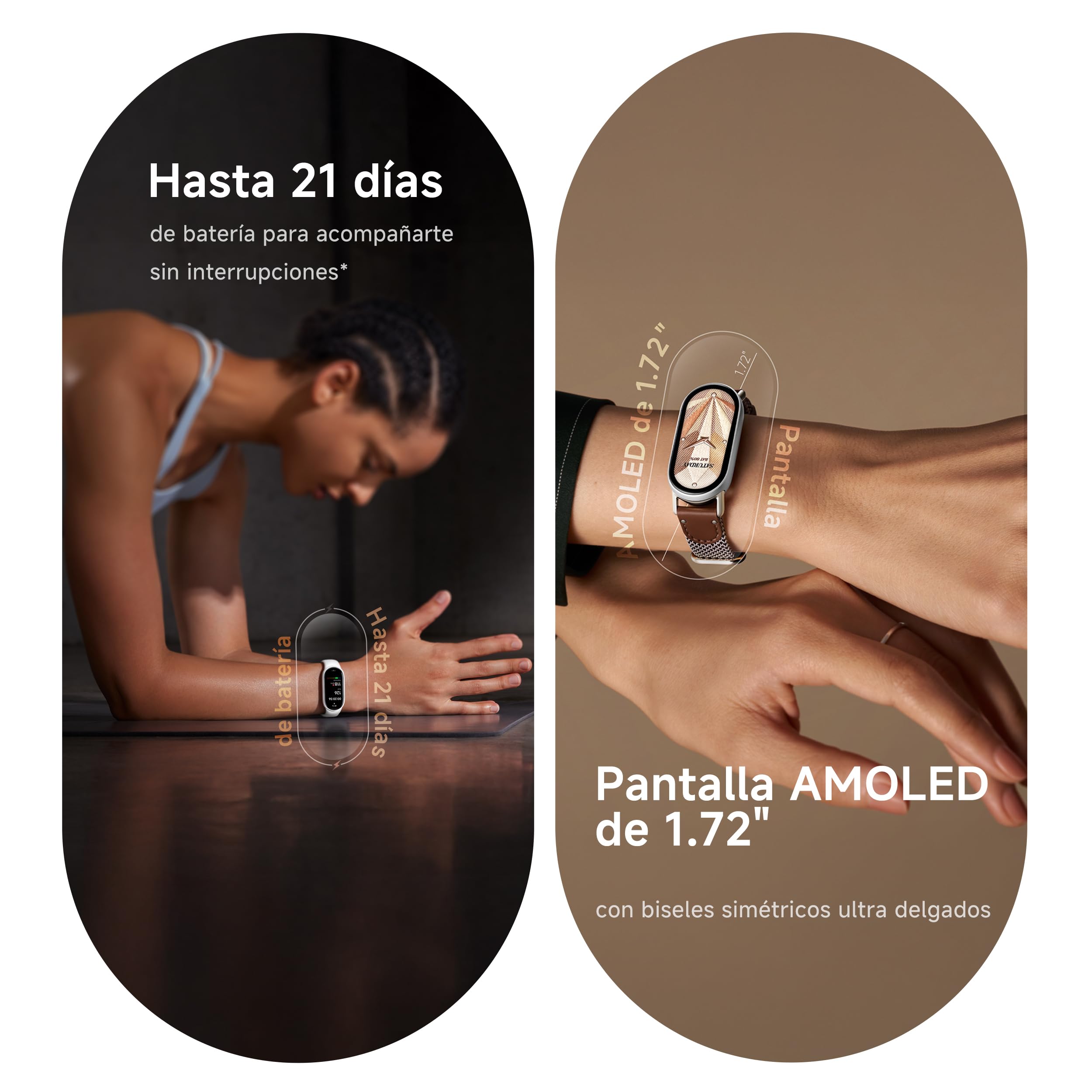 Xiaomi Mi Smart Band 10 (2025) Global Version - 1.72" AMOLED Display | 21 Days Battery Life | Touchscreen, Multi-Sport Tracker, Activity Tracker, Heart Rate Monitor | BT5.4 - (Mystic Rose)