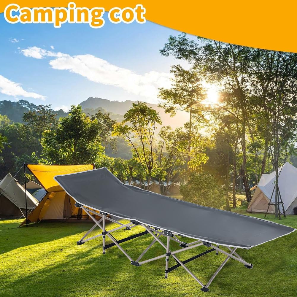 Shally Dogan Brandina Lettino da Campeggio Richiudibile Salvaspazio, Letto Pieghevole Sdraio per Esterni, Giardino, Balcone, Terrazzo, Camping, Chiusura Slim, Portatile e Comodo