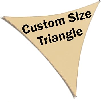 ColourTree CTSLT Custom Size Order to Make Triangle Sun Shade Sail Canopy Mesh Fabric UV Block UPF50 - Commercial Heavy Duty - 190 GSM - We Make Custom Size