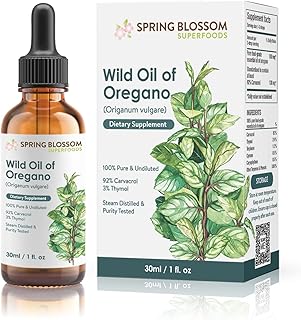 30ml Oregano Oil 100% Pure & Undiluted Min 92% Carvacrol Super-Strength Himalayan Essential Oil of Oregano (Origanum Vulgare) Highly Potent Immunity Booster for Cold, Cough, Sore Throat & Gut Health