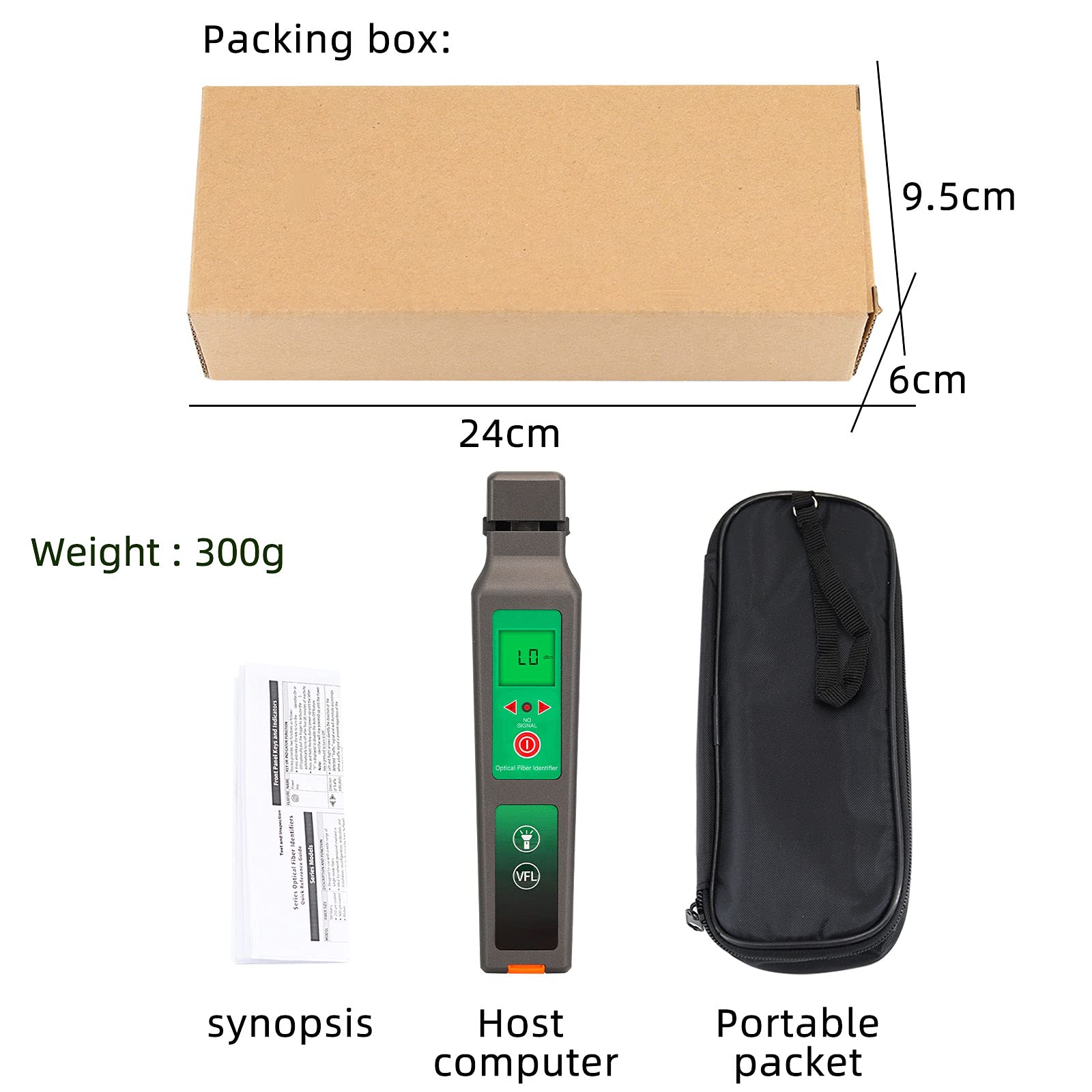 Glasfaser-Identifikator + VFL + LED-Licht OFI Live Fiber Identifier Detektor 900-1650nm SM und MM Fiber Cable Identifier