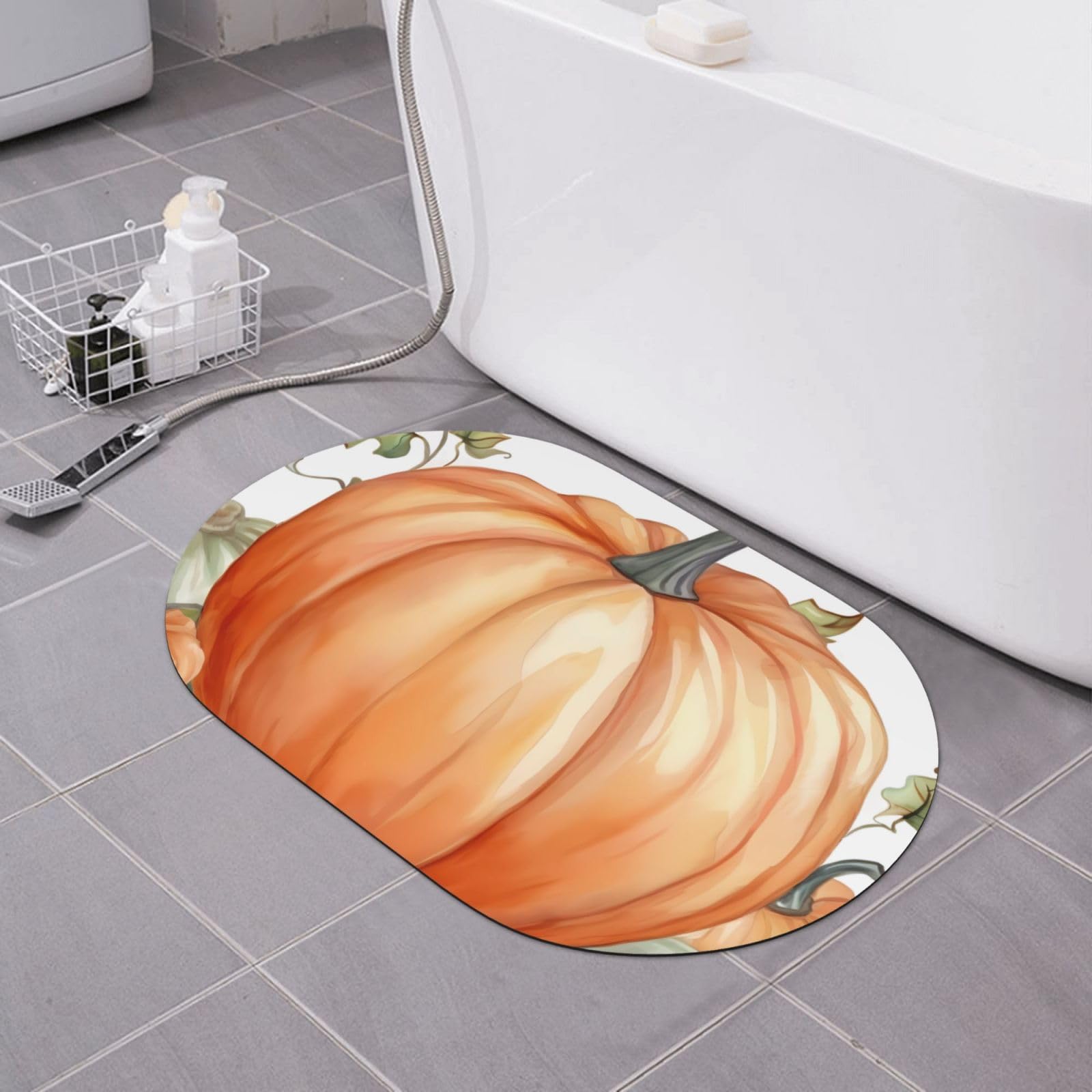 Tapis de bain en terre de diatomées BONDIJ absorbant et antidérapant automne