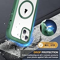 Vista 1055 de Miracase - Funda magnética para iPhone 13 Pro Max de 6.7 pulgadas (compatible con MagSafe), transparente, completo, protector de pantalla de vidrio