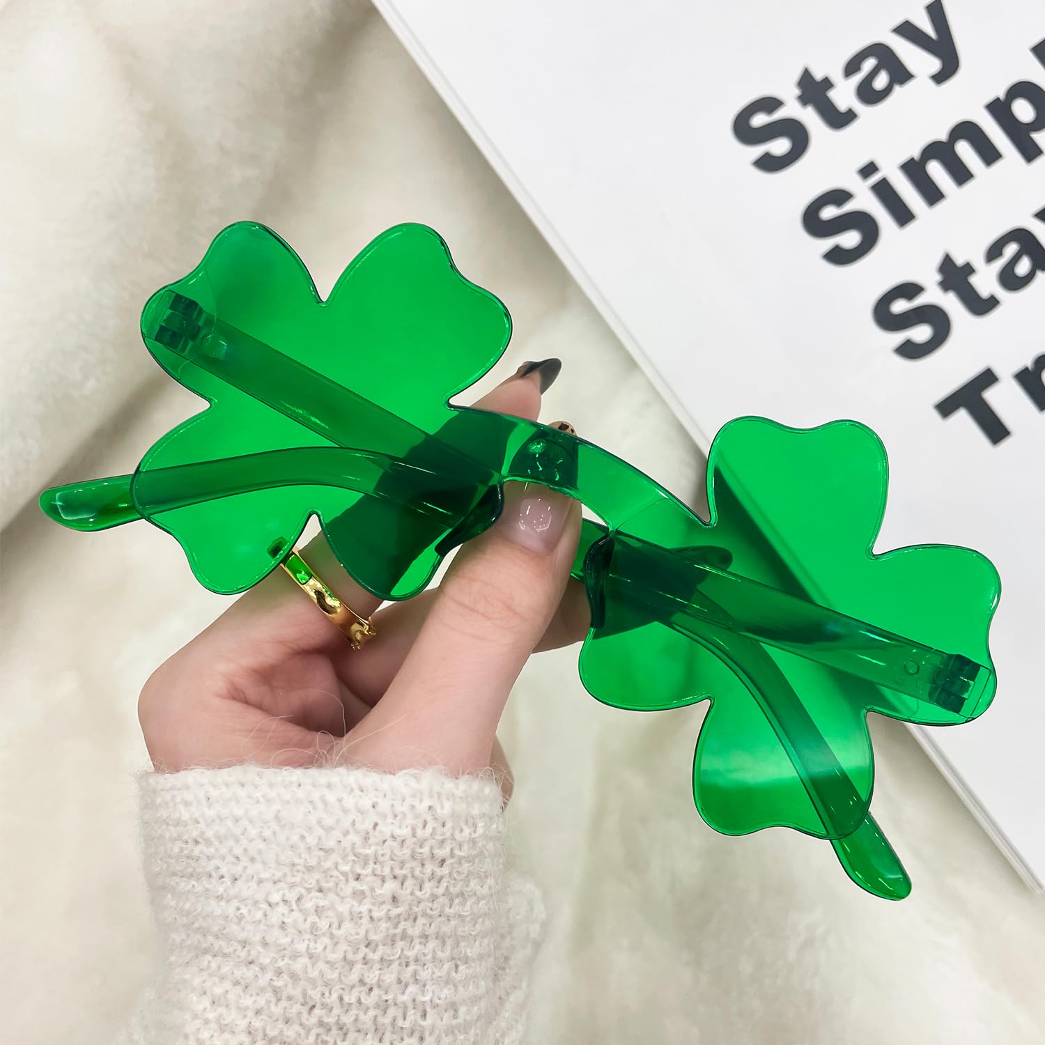 24 szt. St Patricks Day Shamrock okulary przeciwsłoneczne koniczyna okulary koniczyna okulary dzień świętego patryka akcesoria dla kobiet akcesoria dekoracje przyjęcie upominki