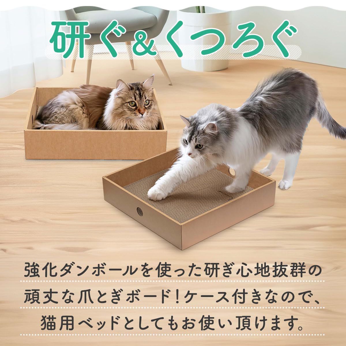 Amazon | ottostyle.jp 猫 爪とぎ ダンボール ベッド 【38×38cm