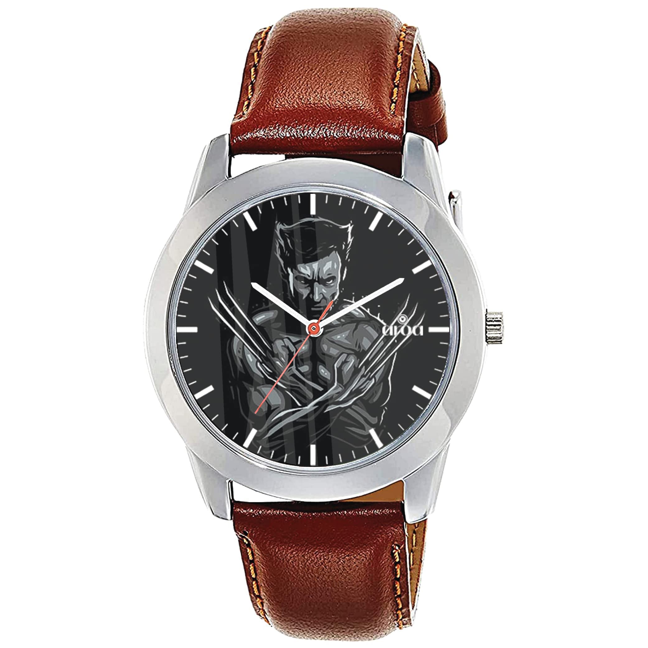 AROA Watch New Watch for Wolverine Black Background Steel Metal Type Analog Brown Strap Watch Black Dial for Men Stylish Watch for Boys (B0BZPH7LYX) Amazon Price History, Amazon Price Tracker