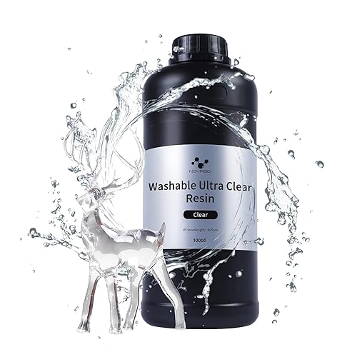 NOVA3D Resina de impresora 3D ultra clara lavable al agua, de alta precisión, 405 nm, LCD, curado rápido, UV, resina de impresión 3D para impresoras