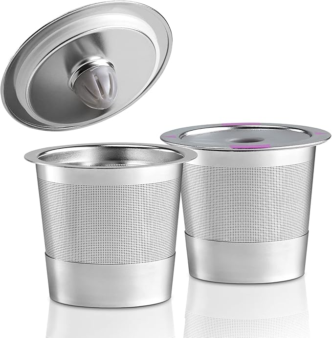 2 Stainless Steel Reusable K Cups for Keurig Coffee Makers Universal