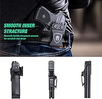 Vista 5 de WARRIORLAND IWB Funda de fibra de carbono compatible con G1719, G4343X, G2CG3C, G3, Hellcat, LC9, Security 9, LCP 2, LCP 380, Kimber Micro 9