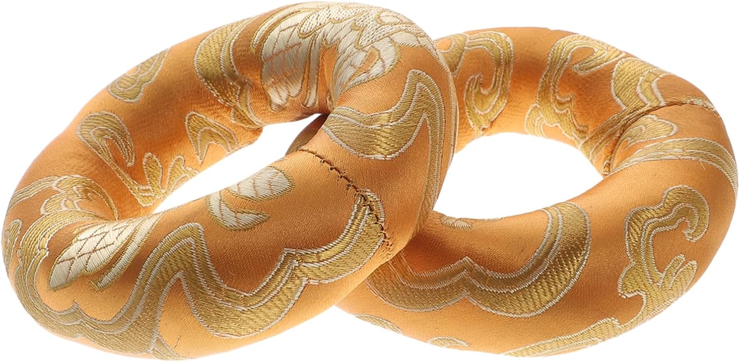 Milisten 2Pcs Nepalese Cotton Singing Bowl Pads Random Color Meditation Mats for Sound Therapy and Buddhist Practices