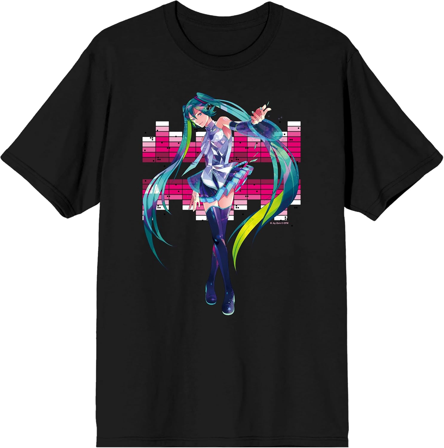 Hatsune Miku Girls Black Tshirt Anime Apparel