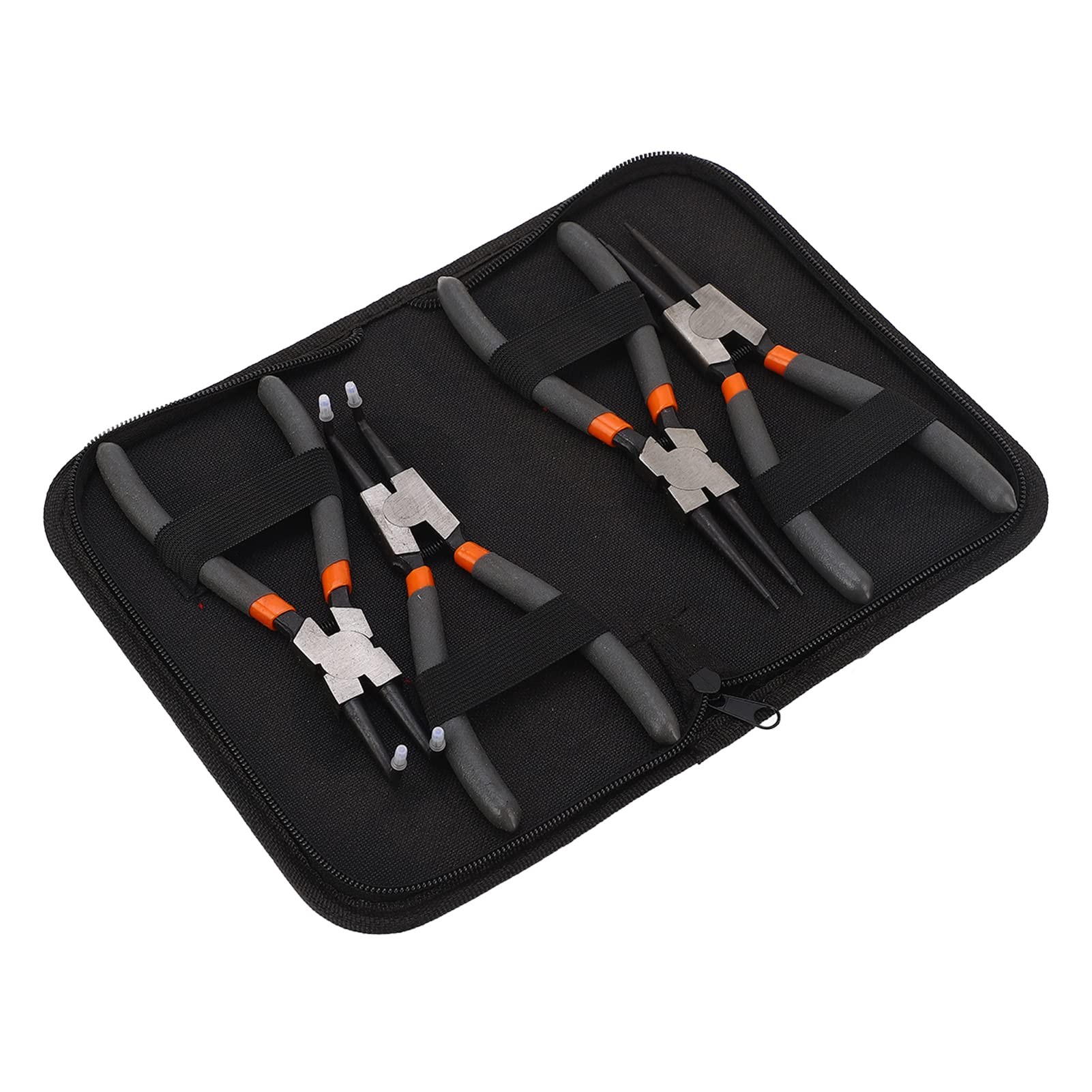 4Pcs Snap Ring Pliers, Carbon Steel Hand Tools Set for Repair Maintenance, Wide Opening Design, Compact and Lightweight, PVC Coating