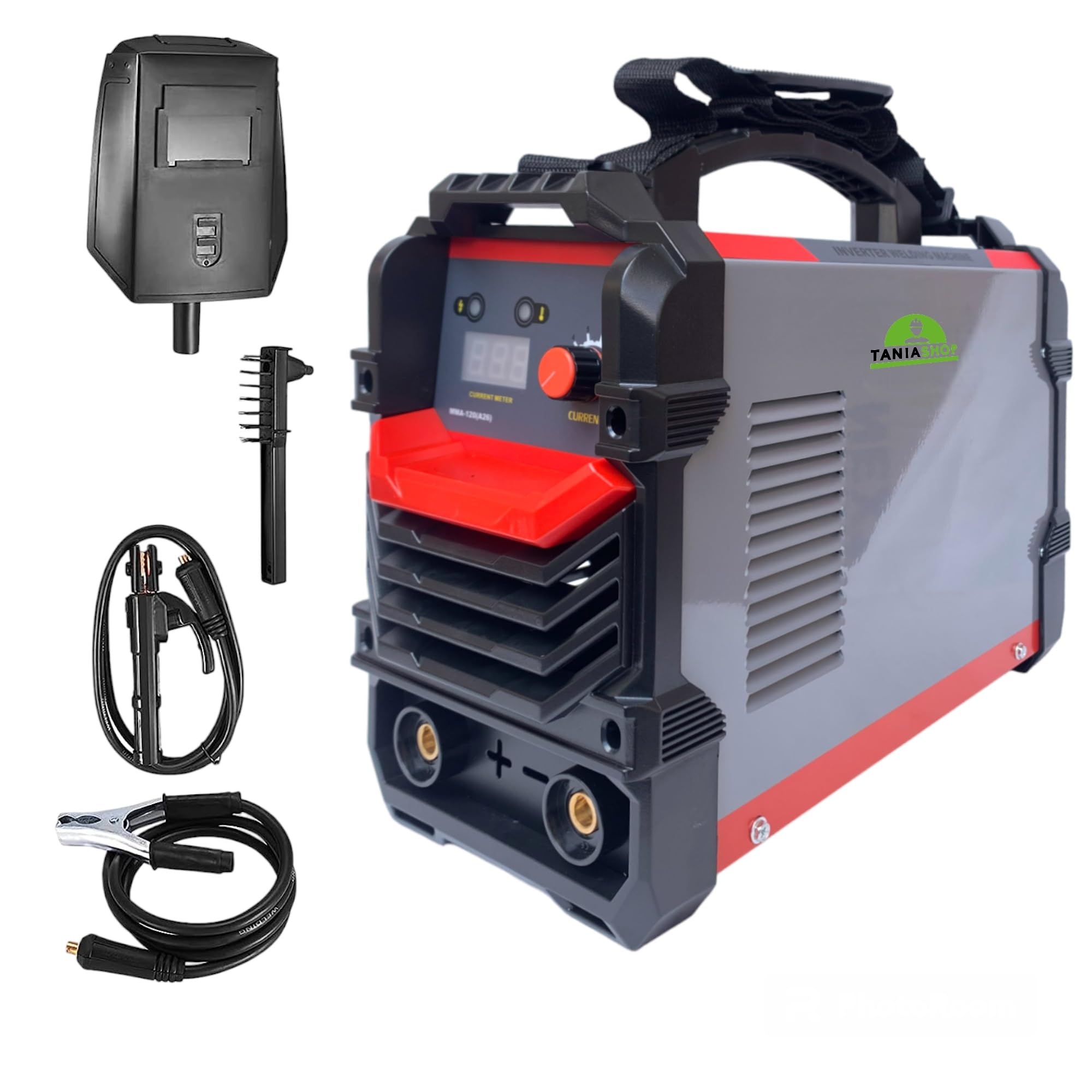 Saldatrice inverter ad Elettrodo 500 Ampere Con Ventilazione Saldatura ad Arco Display LCD Digitale Saldatrice Elettrica Portatile con Cavi e Maschera per Fabbro