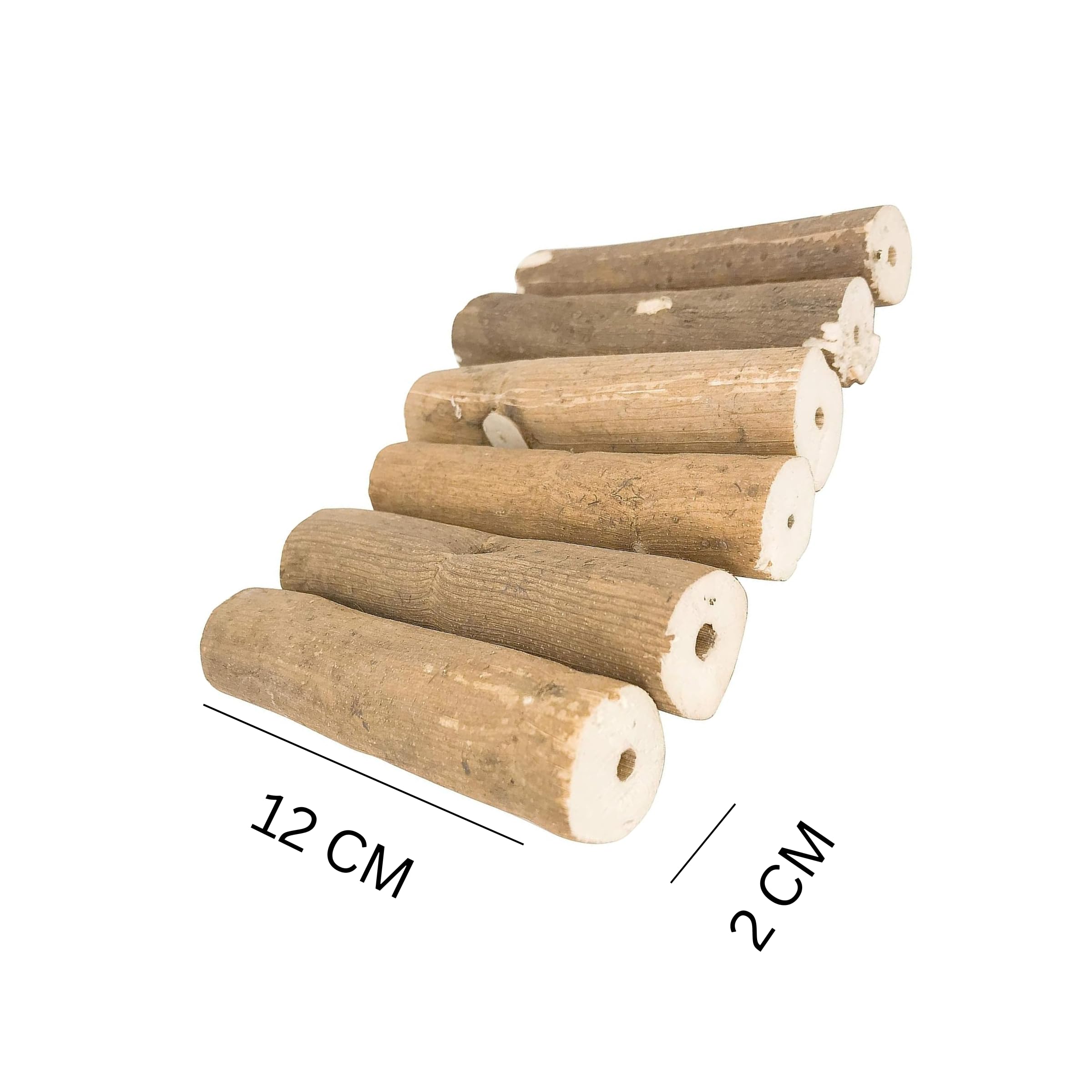 JOYNAGAR 10-Piece Sola Wood Log Chewing Toy for Parrot, Cockateil, Parakeet, Budgie, Conures, Amazon, African Grey, Macaws, Cockatoo, Eclectus and Other| 12 cm Long 2