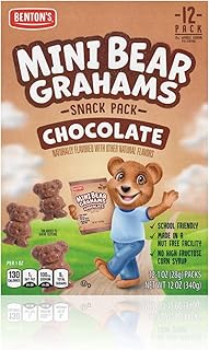 Benton’s Mini Cookie Snack Packs (1 Box, Chocolate Bear Grahams)