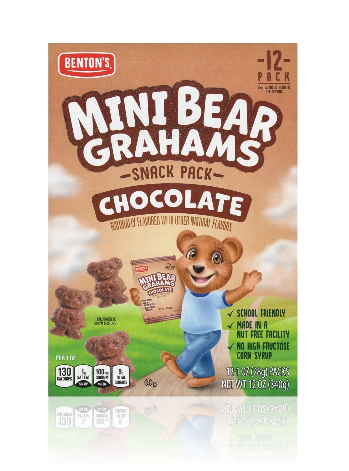 Benton’s Mini Cookie Snack Packs (1 Box, Chocolate Bear Grahams)