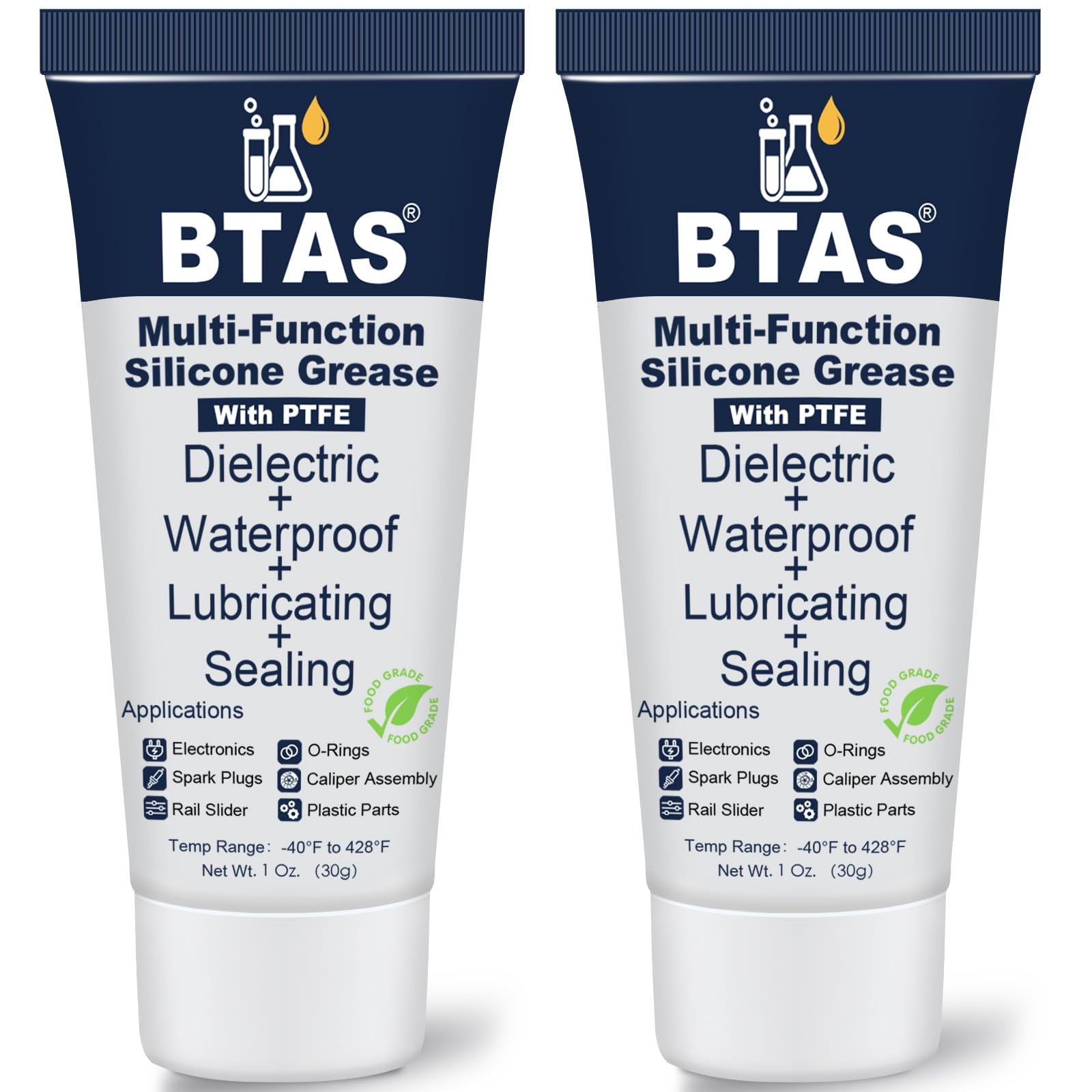 Electrical Silicone Grease Automotive Marine Food Grade with PTFE to Protect All Electrical Components and Connectors from Corrosion and Rust 1 oz 2 Pcs