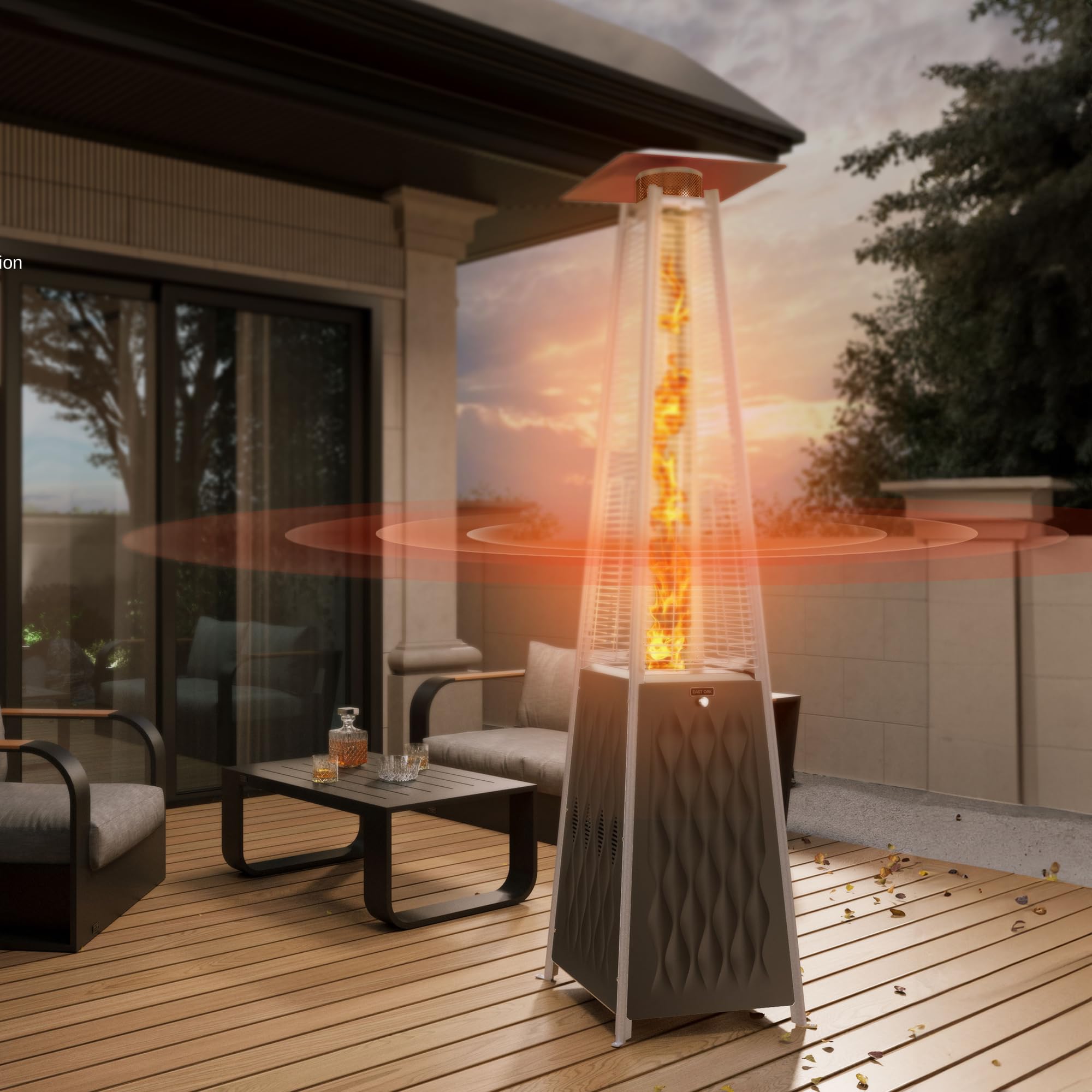 Fire Pits Real Flame Pyramid Outdoor Patio Heater Propane Heater