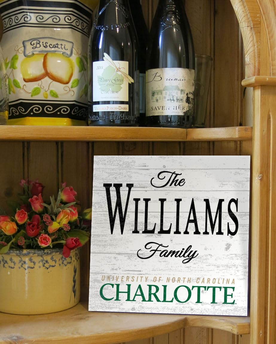 UNC Charlotte 49ers Family Name Sign – Personalized University of North Carolina Charlotte Wall Decor, Custom Last Name Plaque, Charlotte Alumni Gift