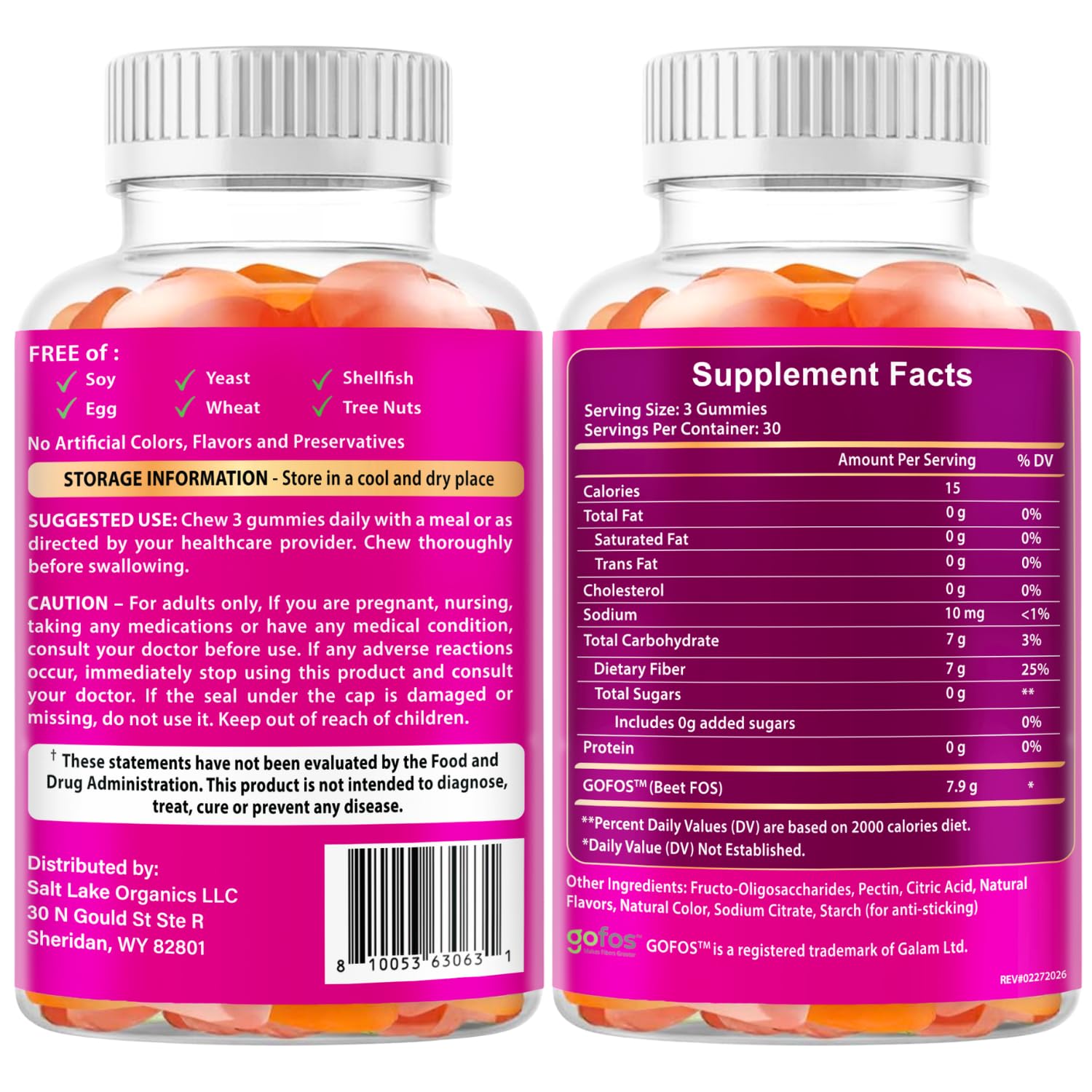 Extra Strength Fiber Gummies 7g Per Serving – Sugar Free, Plant Based — Amazon image 8