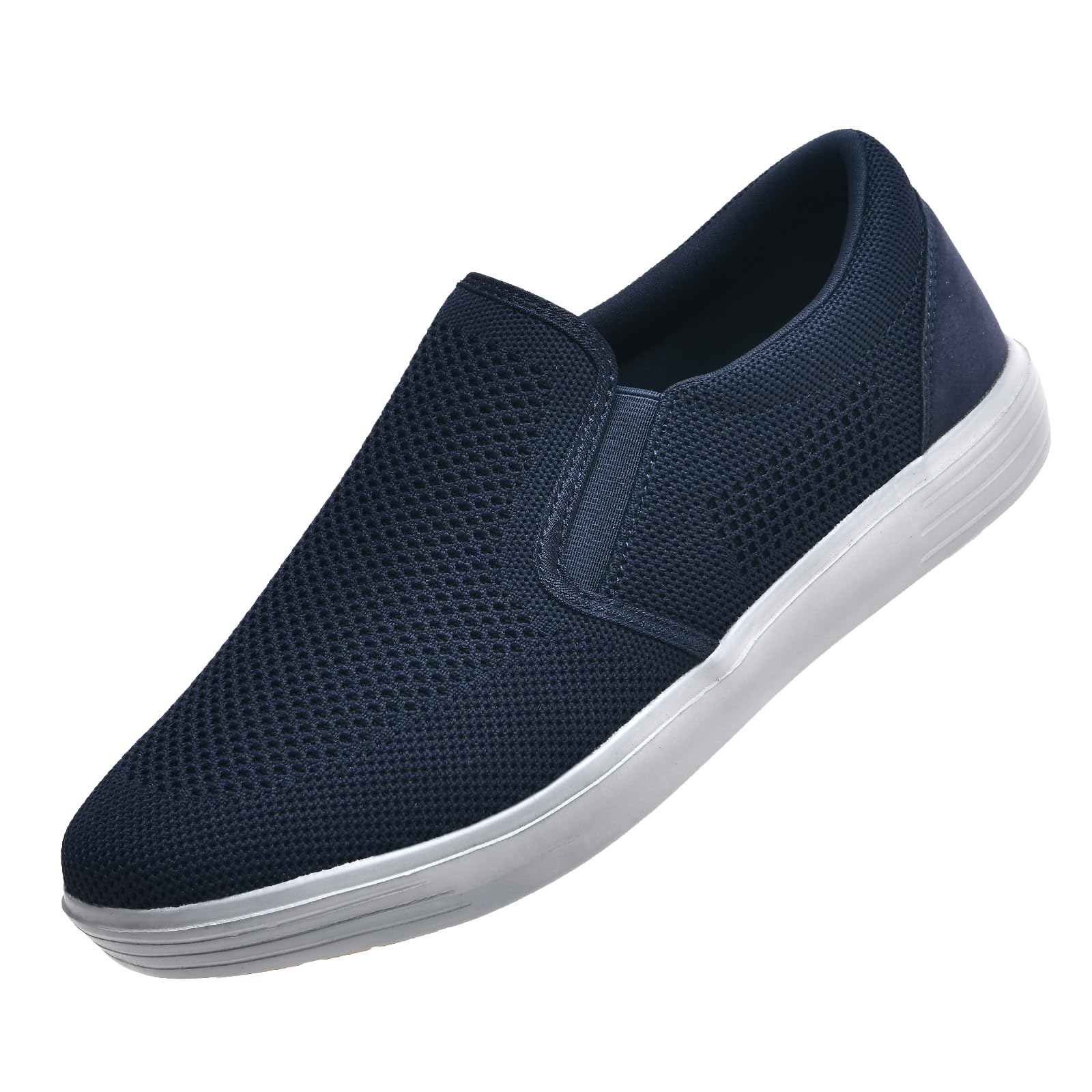 konhill Herren Slip On Schuhe Trainers - Casual Atmungsaktiv Komfortabel Mesh Walking Schuhe Kleid Sneaker Loafers