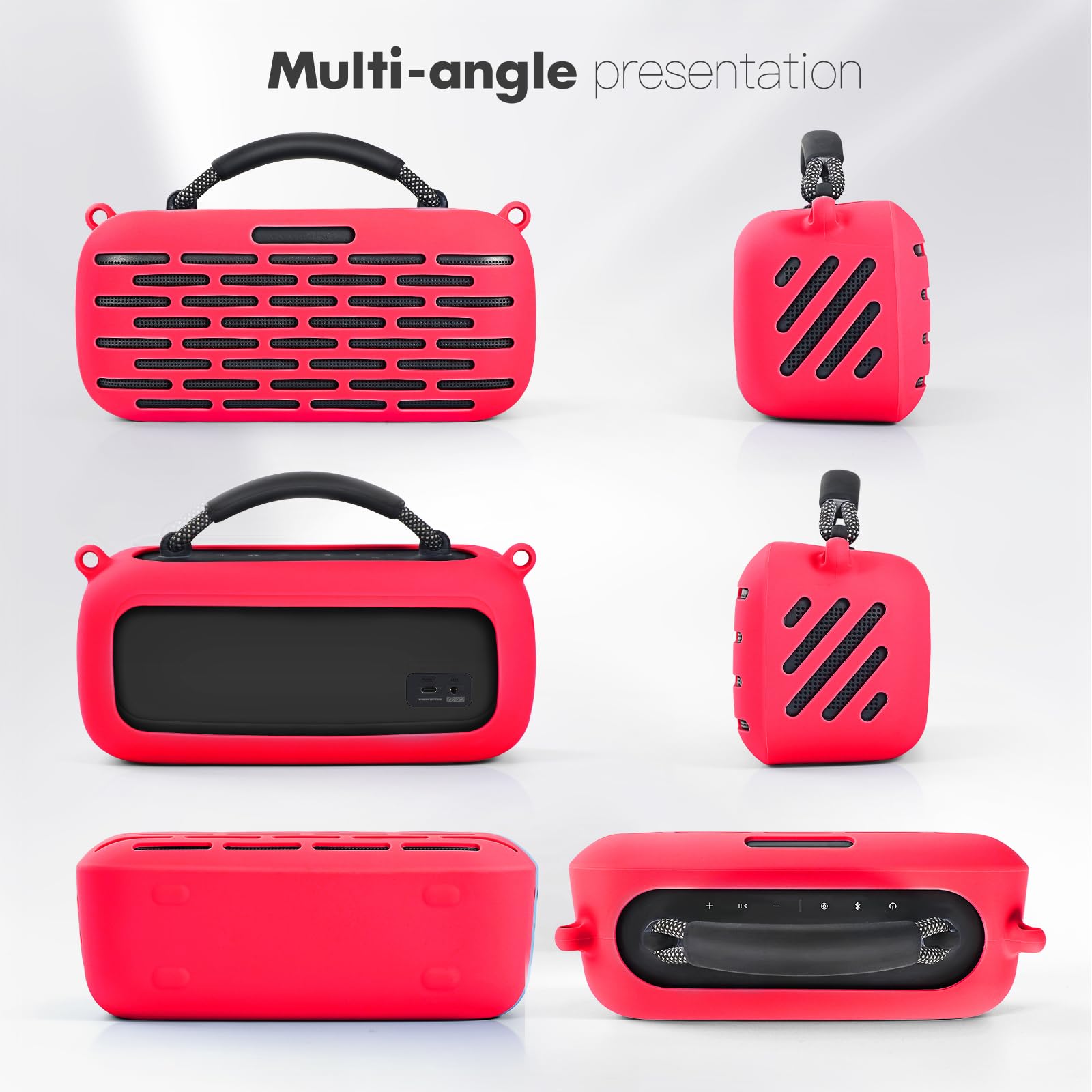 Funda protectora de silicona para altavoces, a prueba de golpes y antideslizante, ligera, ajuste preciso