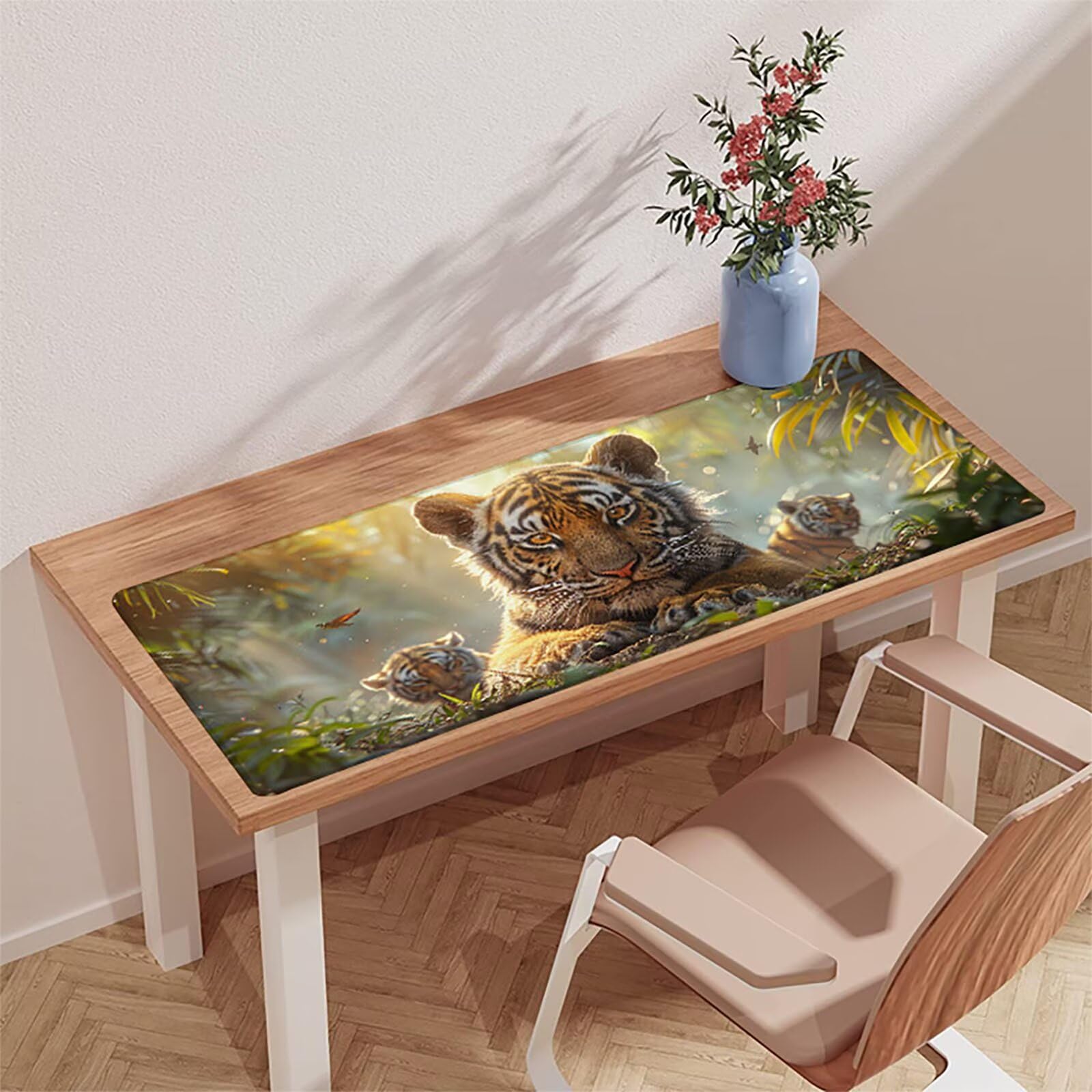 Verde Alfombrilla Ratón XXL 1600x800x3mm, Tigre Grande Mouse Pad N-6651 | Alfombrilla Ratón Gaming Mejora la Precisión y la Velocidad, Alfombrilla Escritorio para Jugadores de PC, Oficina