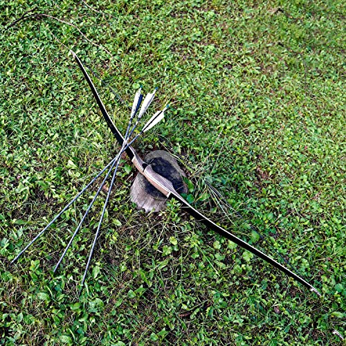 Af Archery Handmade Laminated Traditional American Longbow Hunting Recurve Bow (Black Walnut Riser, 50Lbs) #TOP4