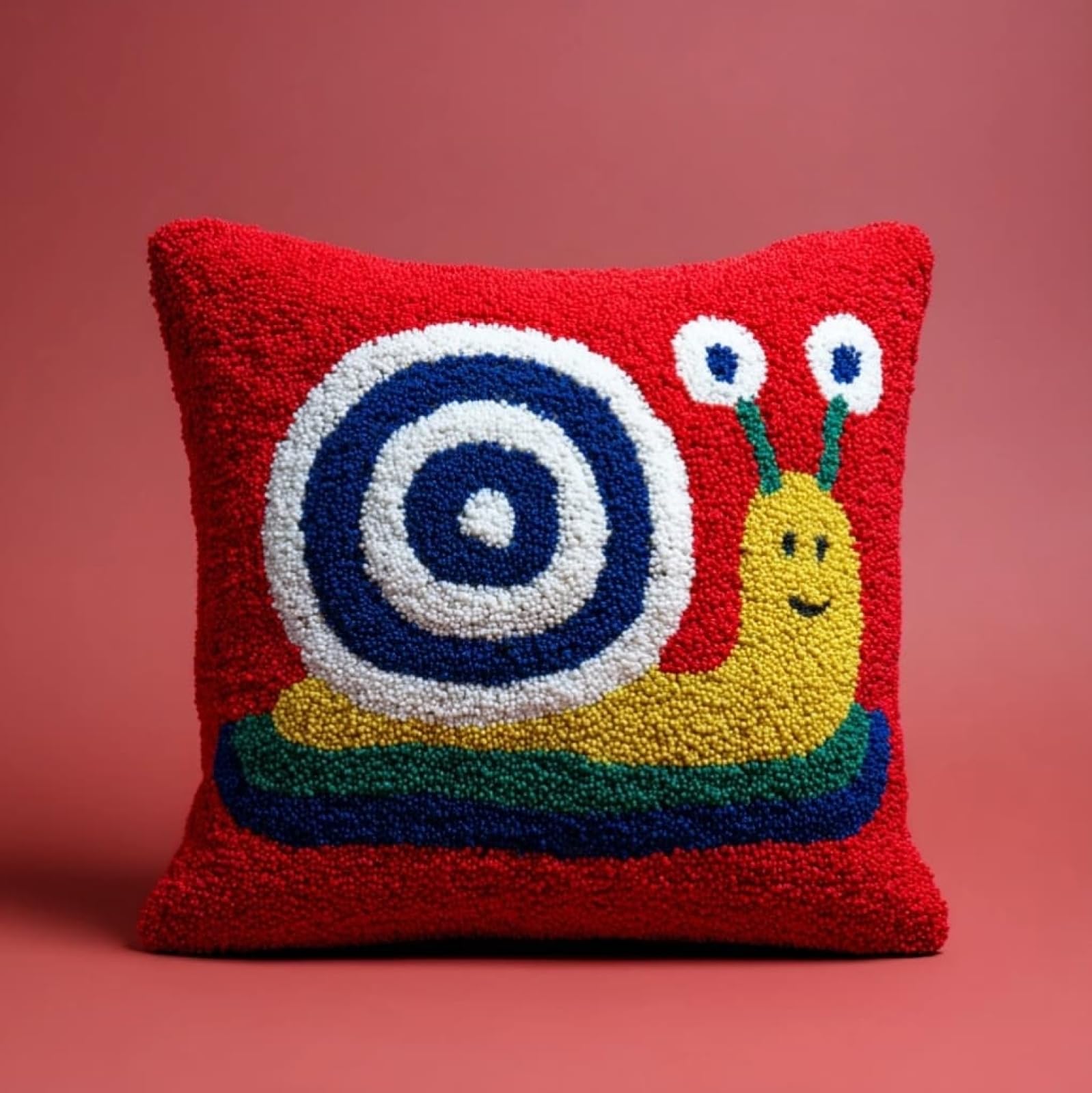 WallustrioaW Latch Hook Cushion Kits for Adults,Cute Snail