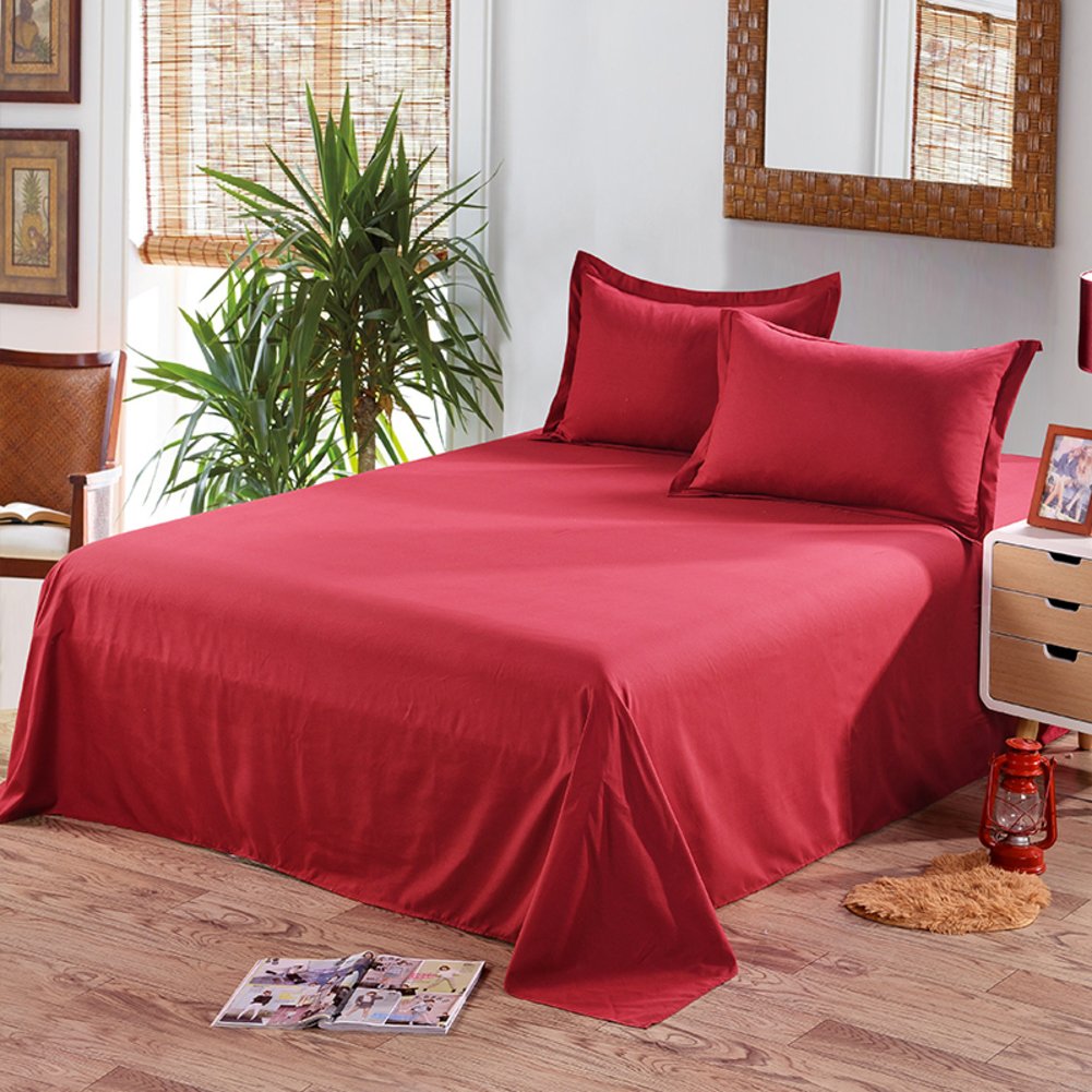 Drap en coton uni 160x230cm pour des nuits douces et relaxantes