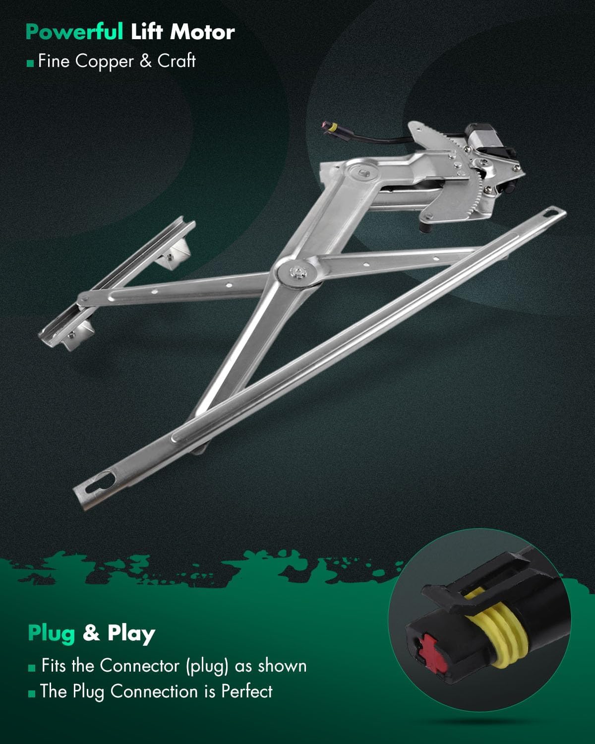 SCITOO Front Right Passenger Side Power Window Regulator With Motor Replacement for 1994-2001 for Dodge for Ram 1500,1994-2002 for Dodge for Ram 2500,1994-2002 for Dodge for Ram 3500,Replace# 741-752