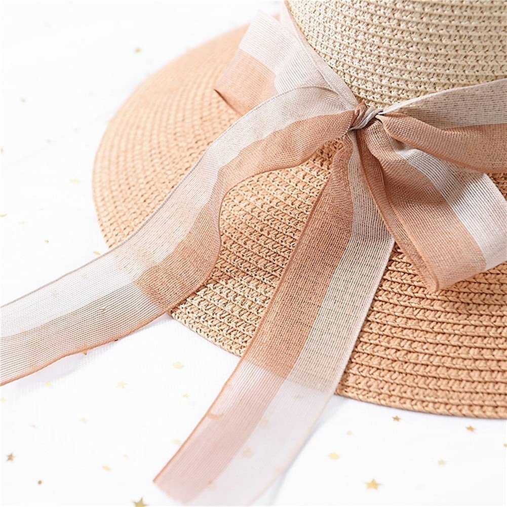 Sombreros de Playa para Mujer de Verano de Moda Sombrero de Mujer Informal de Disquete de Gasa Plegable Sombrero para Mujer (Color : D, Tamaño : Mcode) (C Mcode)