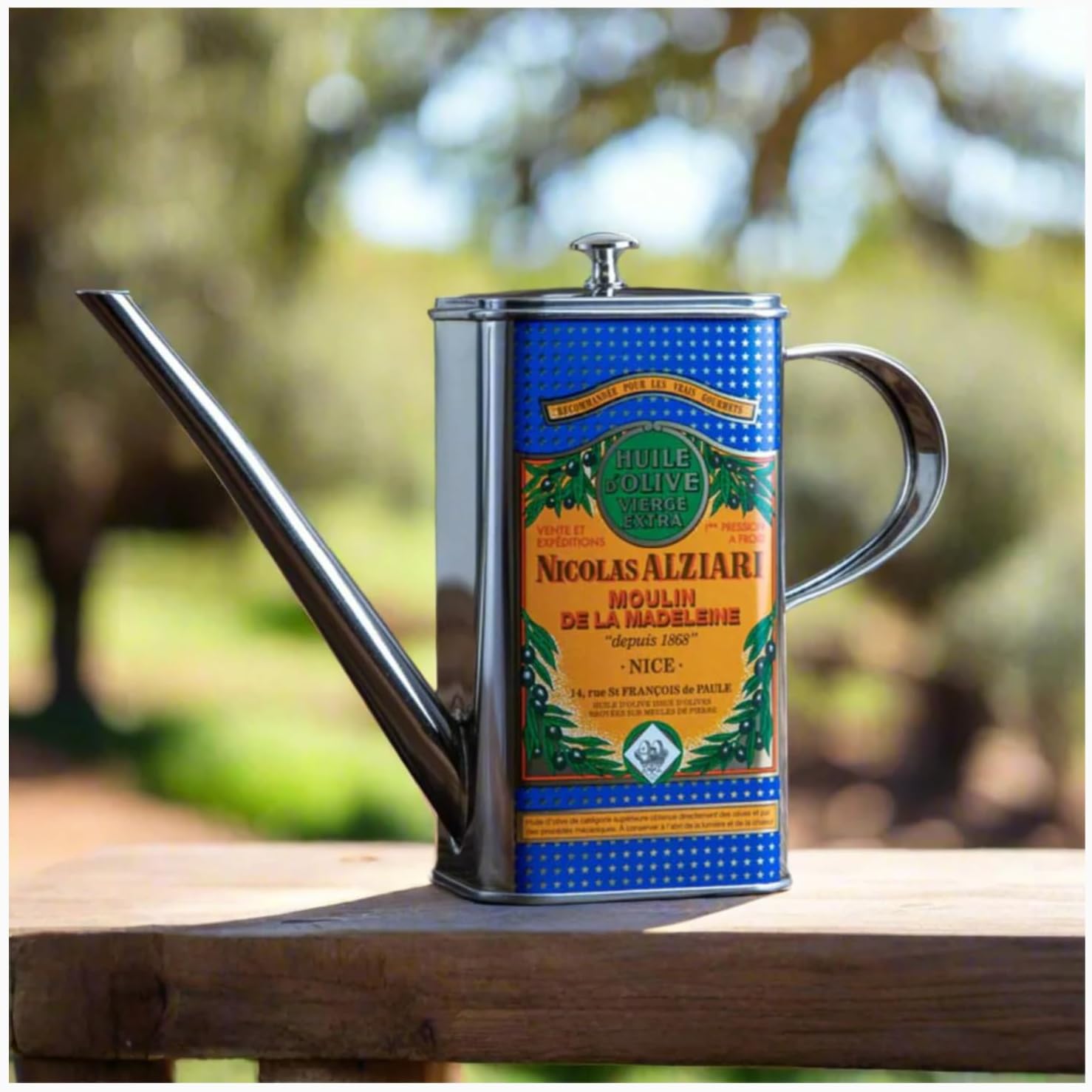 Nicolas Alziari, Classic French Watering Can/Cruet Dispenser Only for Olive Oil, Holds 20 Oz.