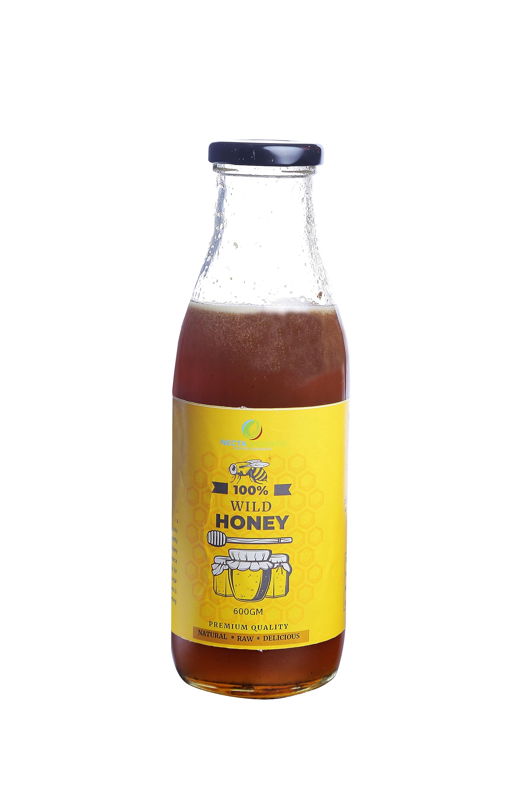 NECTA ORGANICS WILD HONEY, Unprocessed and Unpasteurized, 100% Pure and Natural (250)